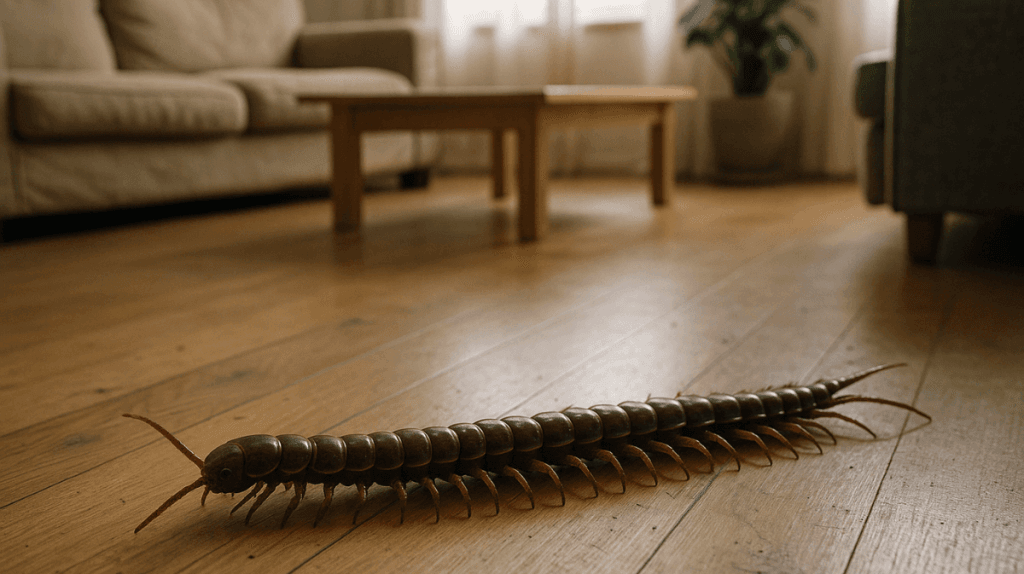 Milles-pattes dans un salon