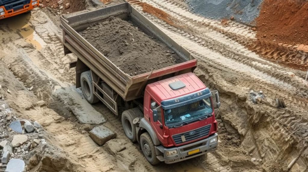 camion terre végétale