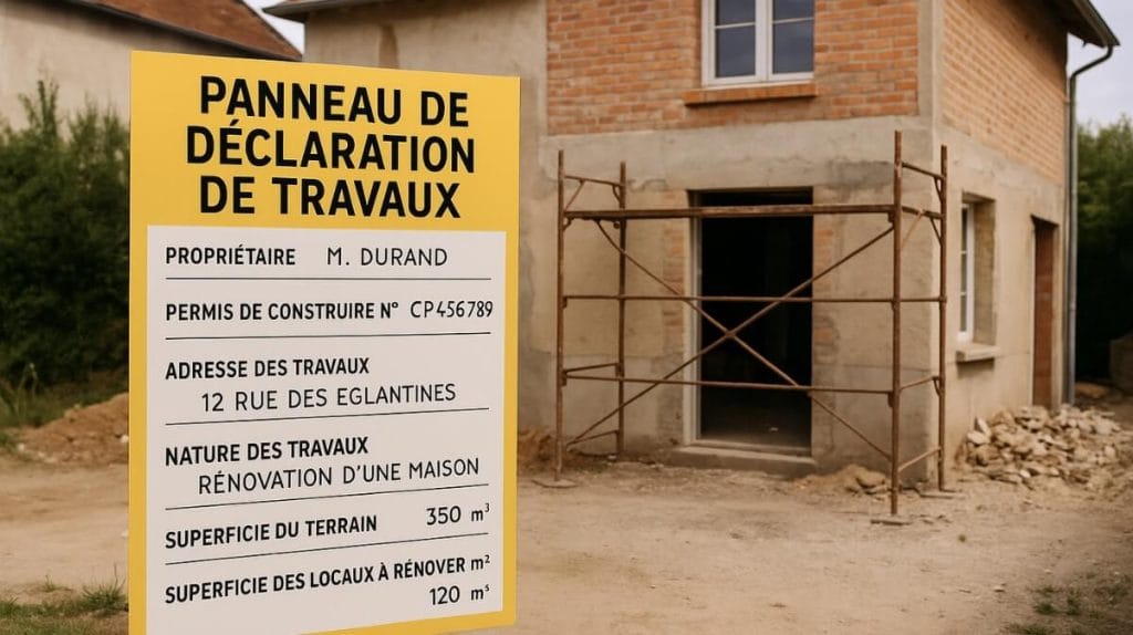 panneau declaration travaux