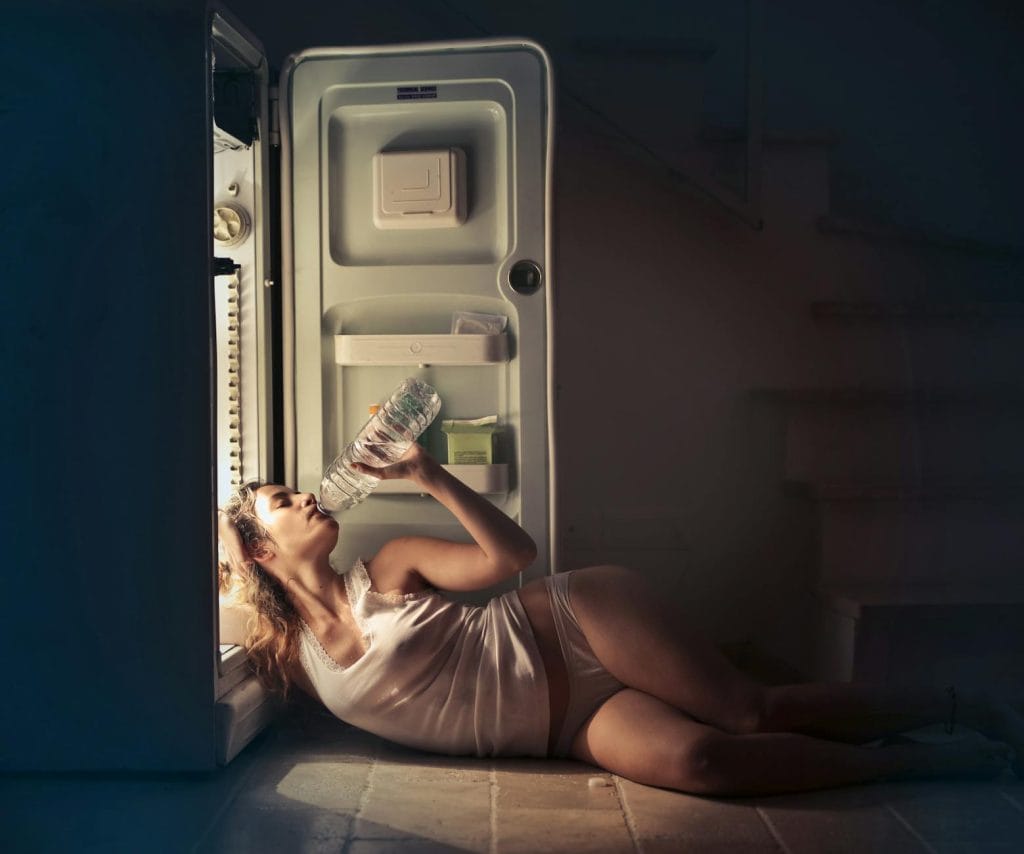 frigo couché 20 minutes