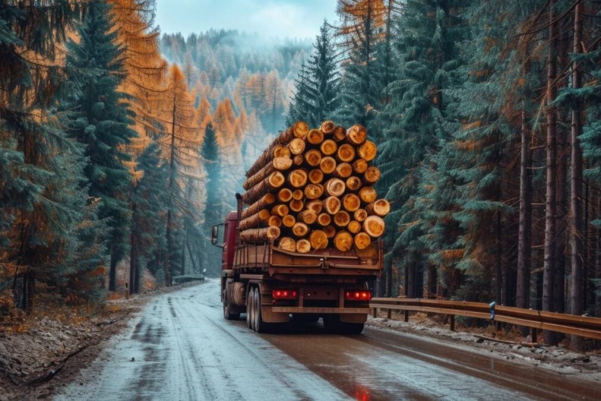 camion grume bois
