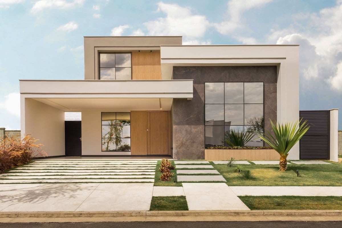 maison en u - plan