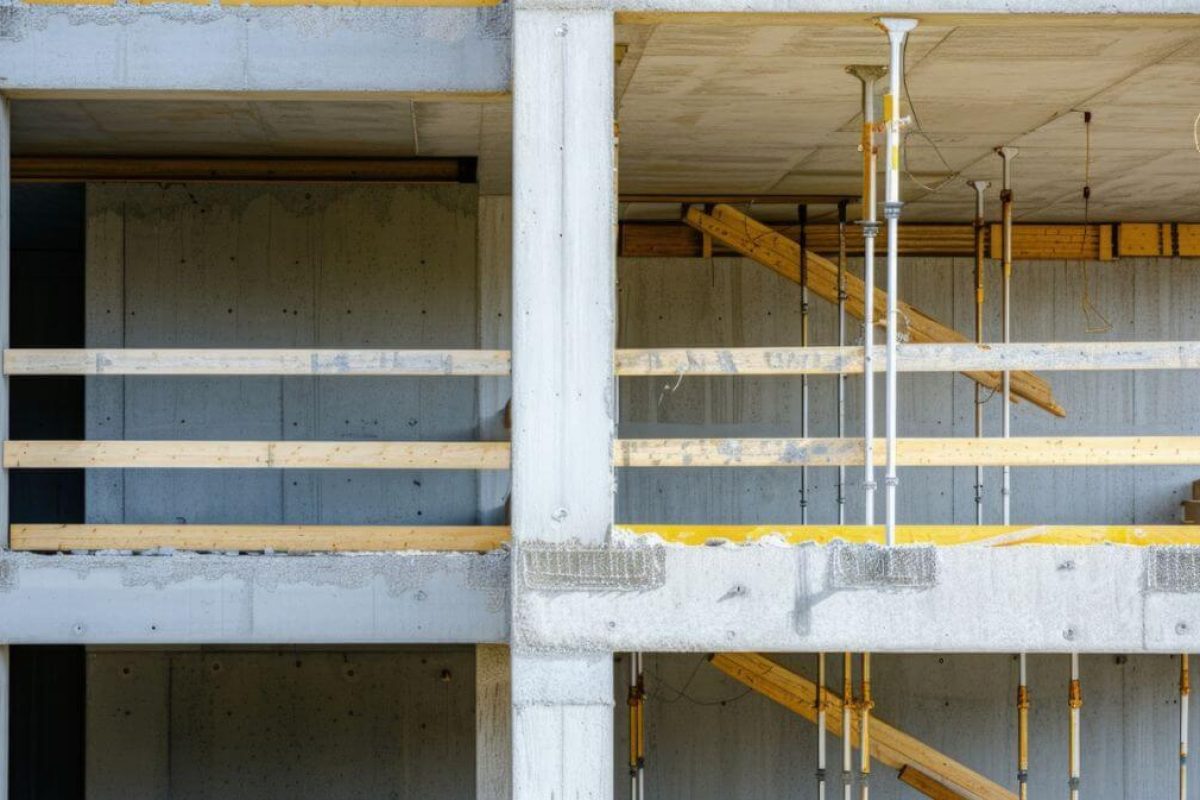 mur de refend sur un chantier de construction